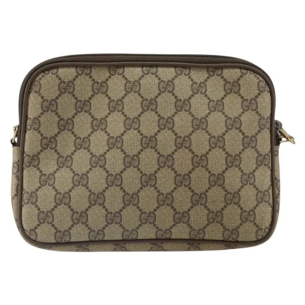 Authentic GUCCI GG Supreme Shoulder Bag PVC Beige Gold 56 02 068 - Picture 10 of 16